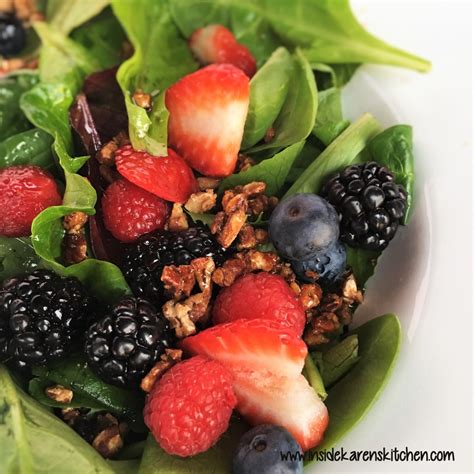 Berries and Nuts Spinach Salad with Poppyseed Dressing | Inside Karen's ...