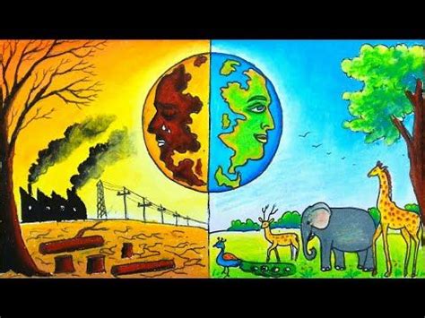 World Environment Day Drawing Save Nature Pollution P - vrogue.co