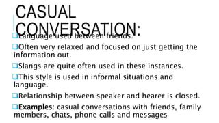 Communicative Style (Casual style) | PPT