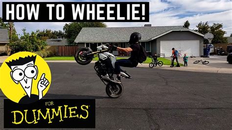 How To Wheelie for Dummies! Beginner Tutorial: Wheelie Any Motorcycle: SuperMoto, Grom, Harley ...