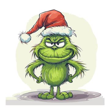 Happy Grinch Vector, Sticker Clipart, In The Style Of Aggressive ...