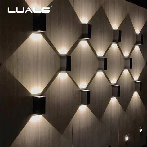 Creative Light Shadow Wall Lights Outdoor Wall Lamp Luxury Home Wall Lamps Hallway Aluminum LED ...