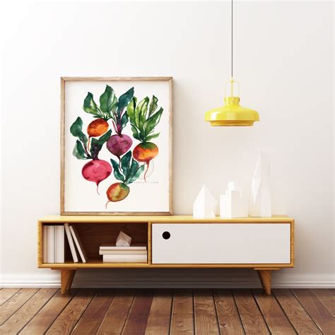 Radish Watercolor Print - Etsy