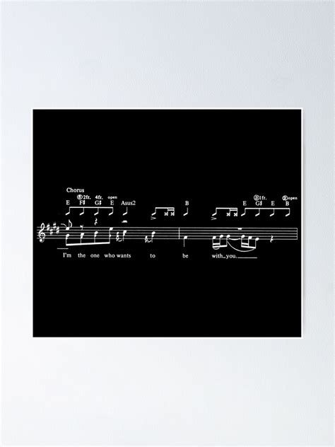 "To Be With You - Mr Big - sheet music - white font" Poster for Sale by ...