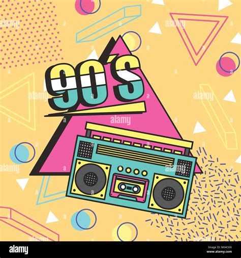 tape recorder 90s music memphis style background Stock Vector Image & Art - Alamy