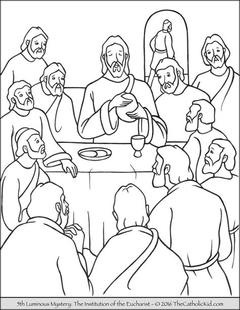 Luminous Mysteries Rosary Coloring Pages - The Catholic Kid - Catholic ...