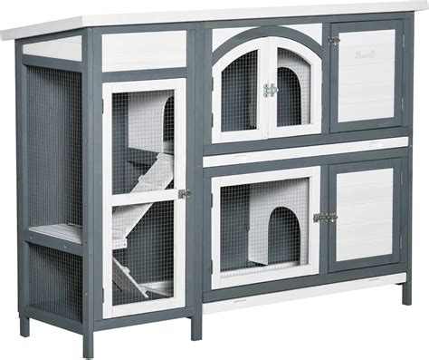 PawHut 57 Cute Rabbit Hutch with Triple | Ubuy India