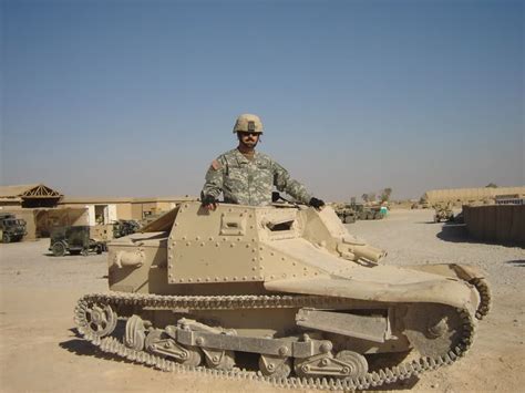 An Italian WWII CV33 Tankette in Iraq Occupied by a US Army Soldier | Military Heroes ...