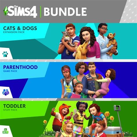 The Sims 4 Bundle - Cats & Dogs, Parenthood, Toddler Stuff | Deku Deals