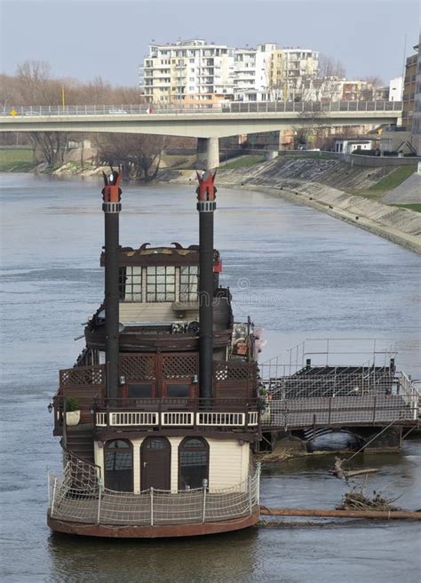 Old Steamer on the Mosoni-Duna River in Gyor Stock Photo - Image of ...