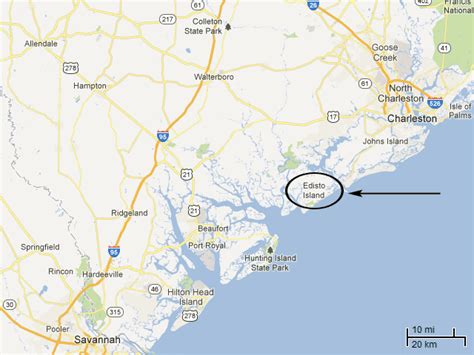 Edisto Island Map | ROUTES