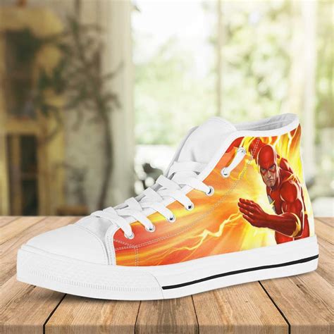 The Flash Shoes The Flash High Top Sneaker Fan Converse | Etsy