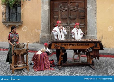 Band Playing Traditional Music and Instruments in Antigua, Guatemala. Editorial Photo - Image of ...