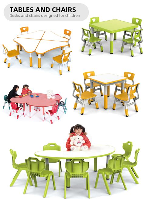 Preschool Kids Furniture Plastic Table Plastic Chair For Kindergarten Furniture - Buy Preschool ...