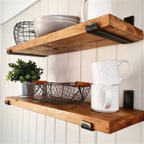 Rustic Shelf Hand Crafted Using Reclaimed Timber and Industrial Steel ...