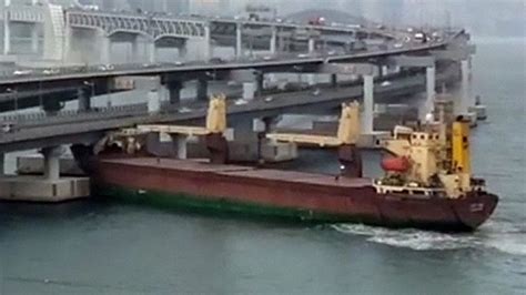 'Drunk' Russian sailor crashes massive cargo ship into South Korean ...