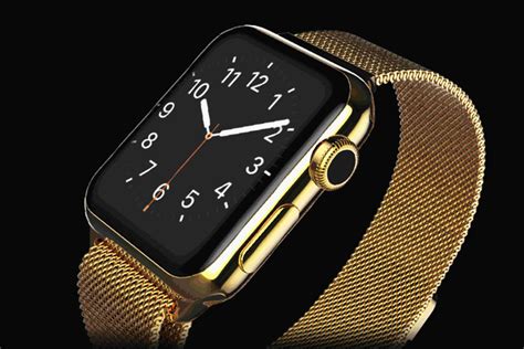 Gold Apple Watch 4 with Milanese strap | Goldgenie International