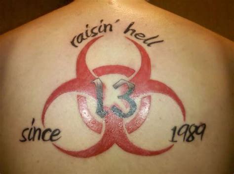 biohazard symbol tattoo