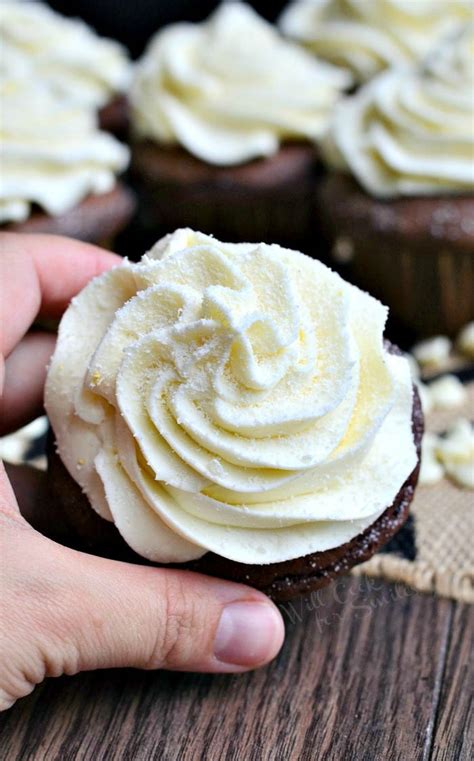 Double Chocolate Cupcakes (with White Chocolate Cream Cheese Frosting) - Will Cook For Smiles