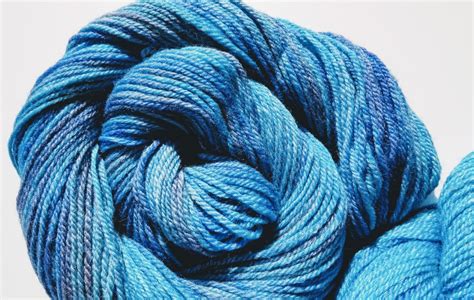 Local WOOL and BAMBOO 3 Ply Blue Variegated Yarn, Worsted Weight 78/22% Blend, 3.1 oz, 190 yards ...