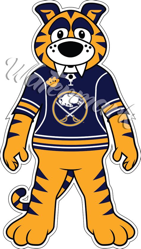 Buffalo Sabres Mascot Sticker / Vinyl Decal | Sabretooth Mascot Sticke ...