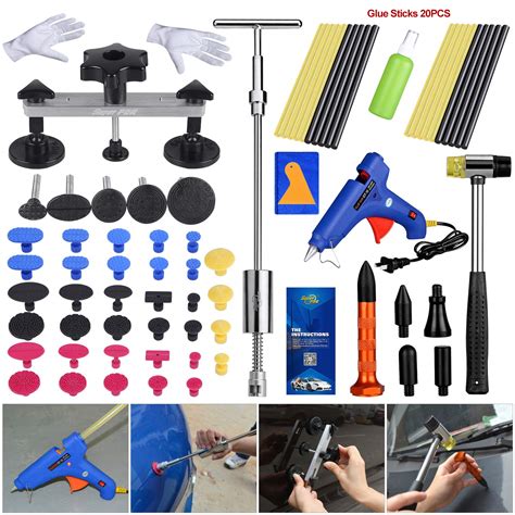 Buy Paintless Dent Puller Kit with 34pcs Glue Pull Taps Repair Dents in ...