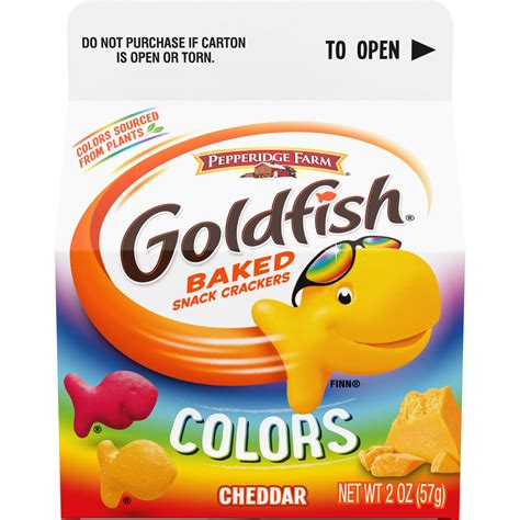 Pepperidge Farm Goldfish Colors Cheddar Baked Snack Crackers Single Serve Carton - Shop Crackers ...