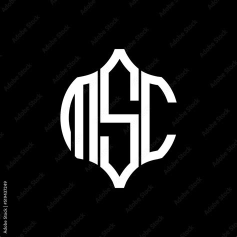 MSC letter logo. MSC best black background vector image. MSC Monogram ...