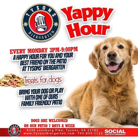 Yappy Hour at Tyson’s Biergarten!