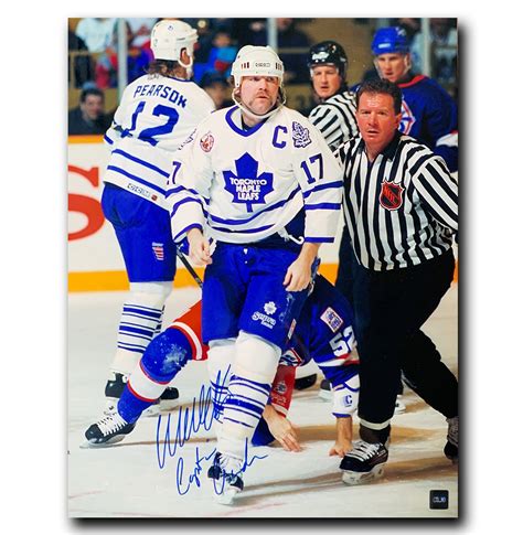 Wendel Clark Toronto Maple Leafs Autographed Fight 16x20 Photo | CoJo ...