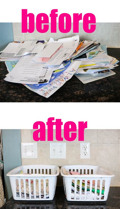 before-and-after-paper-clutter - The Bold Abode