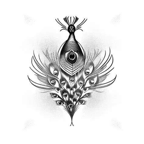 Tribal "Peacock" Tattoo Idea - BlackInk AI