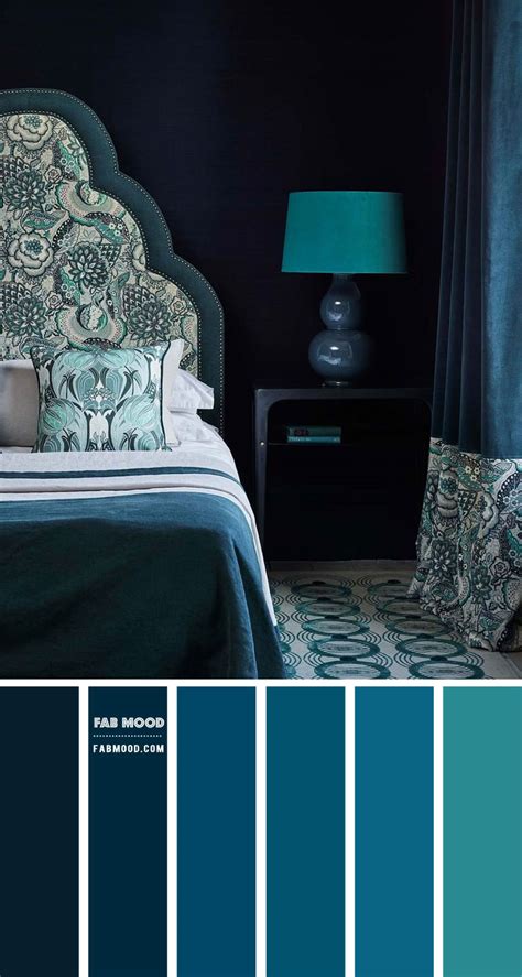 Deep Blue, Ocean and Slate Teal Bedroom Color