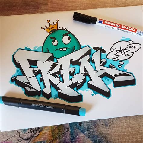 Graffiti Letters "Freak" with a character 👍😊 #graffiti #graffitiart #graffitiporn #art #artwork ...