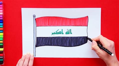 How to draw National Flag of Iraq - YouTube