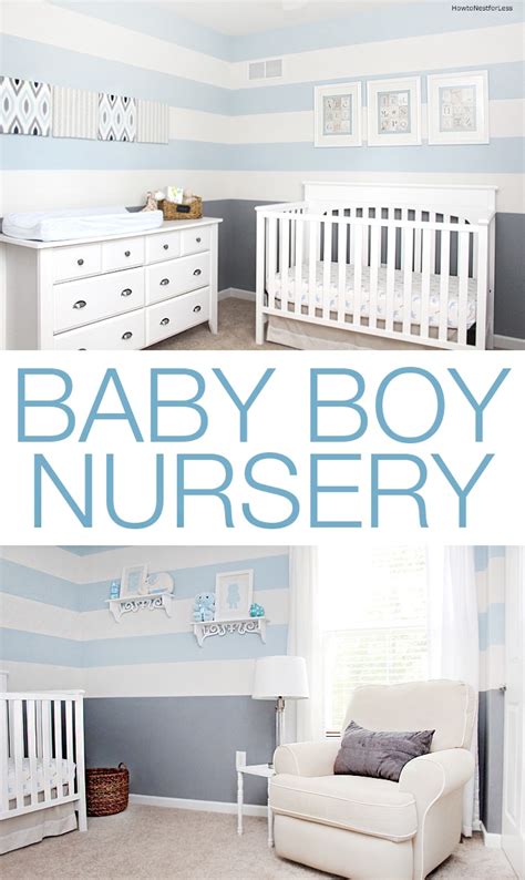 Baby Boy Striped Nursery - How to Nest for Less™