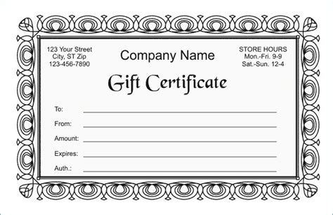 Google Docs Gift Certificate Template | charlotte clergy coalition