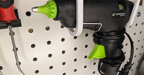 Hot Glue Gun Holder for Pegboard by Illiterate Chicken | Download free ...