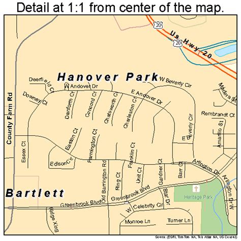 Hanover Park Il Map - Catha Daloris