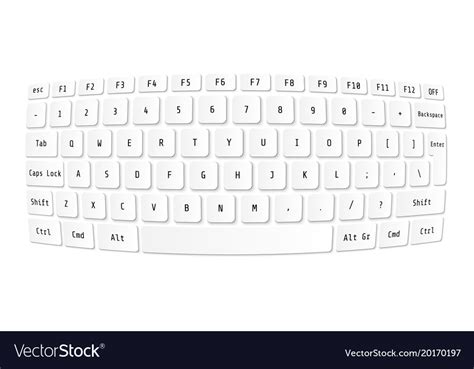 White laptop computer wireless keyboard top view Vector Image