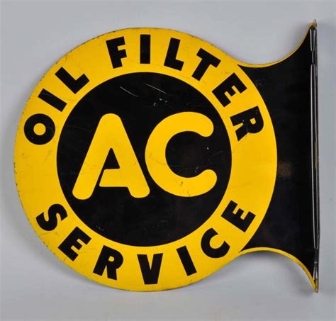 Lot Detail - AC OIL FILTER SERVICE TIN FLANGE SIGN.