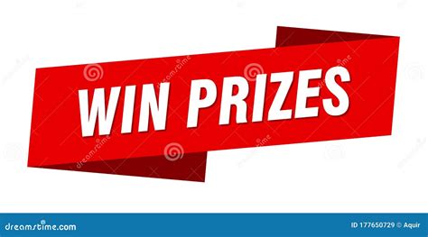 Win Prizes Banner Template. Win Prizes Ribbon Label Stock Vector ...