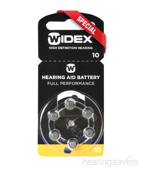 Widex Hearing Aid Batteries Size 10 - HEARING SAVERS