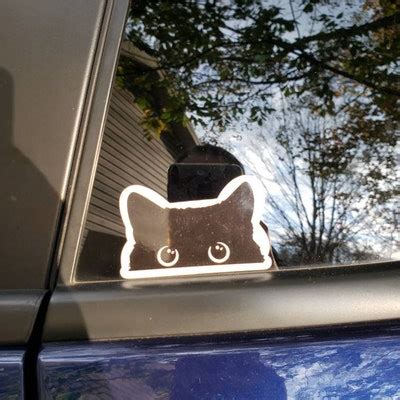 Peeking Cat Sticker - Etsy