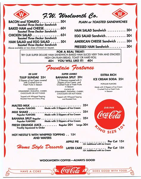 Nifty 50s Shop | 1950's Style Diner Menu | Diner menu, Vintage menu ...