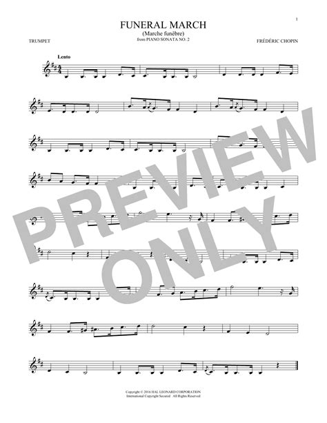 Frederic Chopin Funeral March sheet music arranged for Flute Solo and includes 1 page(s). The ...