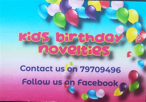 Kids Birthday Novelties