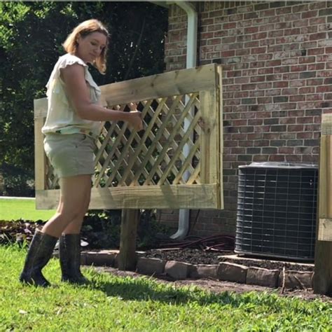 DIY Removable AC Screen or Removable Fence Panel - Abbotts At Home