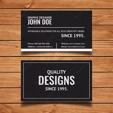 Black Business Card Template Template Download on Pngtree