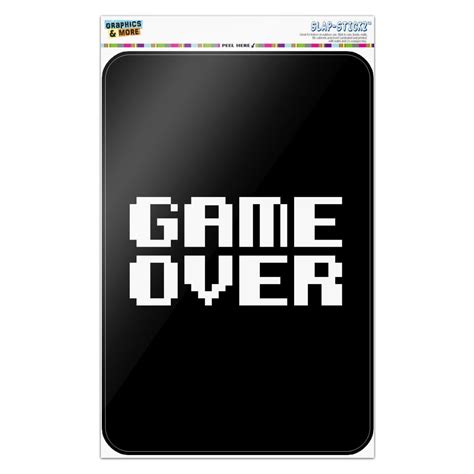 Game Over Gamer Pixel Font Geek Home Business Office Sign - Walmart.com